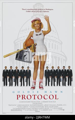 GOLDIE HAWN POSTER, PROTOKOLL, 1984 Stockfoto