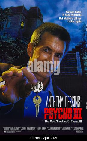 ANTHONY PERKINS POSTER, PSYCHO III, 1986 Stockfoto