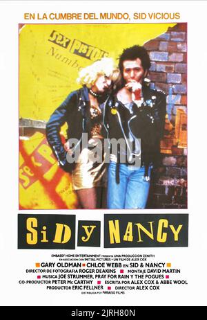 CHLOE WEBB, GARY OLDMAN, Plakat, SID und Nancy, 1986 Stockfoto