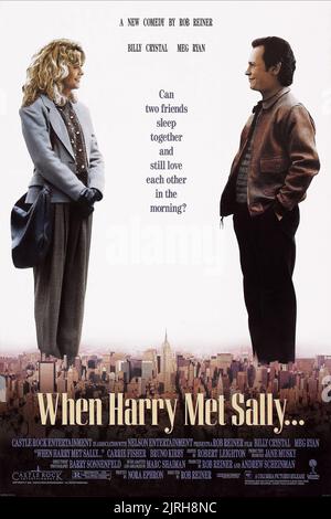 MEG RYAN, Billy Crystal, Plakat, als Harry Sally ..., 1989 Stockfoto