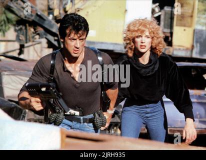 SYLVESTER STALLONE, Brigitte Nielsen, Kobra, 1986 Stockfoto