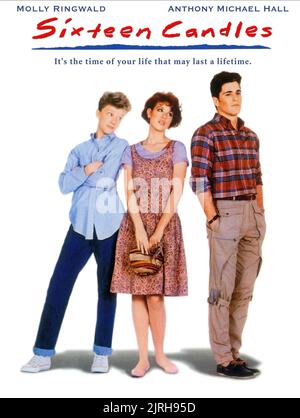 ANTHONY MICHAEL HALL, Molly Ringwald, MICHAEL SCHOEFFLING, 16 Kerzen, 1984 Stockfoto