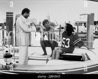 PHILIP MICHAEL THOMAS, DON JOHNSO, SAUNDRA SANTIAGO, MIAMI VICE, 1984 Stockfoto