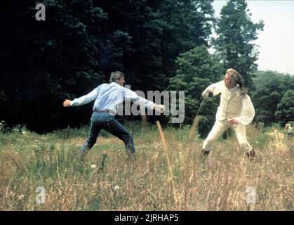 ALAN Alda, Michael Caine, SWEET LIBERTY, 1986 Stockfoto