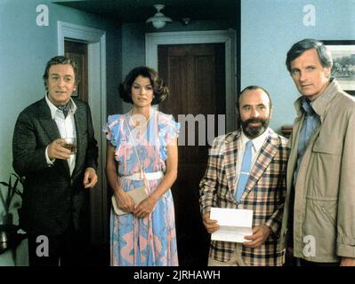 MICHAEL CAINE, LOIS CHILES, Bob Hoskins, Alan Alda, SWEET LIBERTY, 1986 Stockfoto