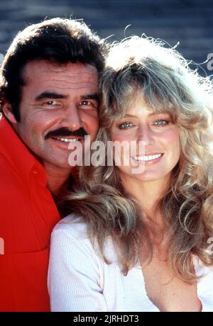 BURT REYNOLDS, Farrah Fawcett, DIE CANNONBALL RUN, 1981 Stockfoto