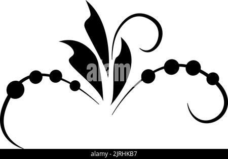 Plakat im ukrainischen Stil, basierend auf ukrainischer Volksstickerei in rot und schwarz auf weißem Hintergrund. Petrykiwka. Stock Vektor