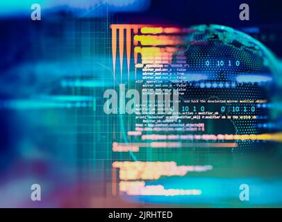 Programmierung Code abstrakte Technologie Hintergrund von Software-Entwickler und Computer-Skript Stockfoto