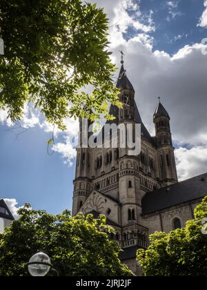 Gross St. Martin Kirche, Köln, Deutschland Stockfoto