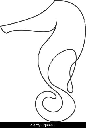 Vorlage zur Illustration des Seahorse-Logos Stock Vektor