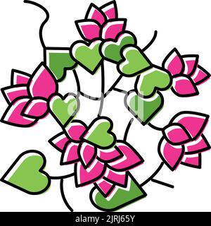 Bougainvillea Liana Farbe Symbol Vektor Illustration Stock Vektor