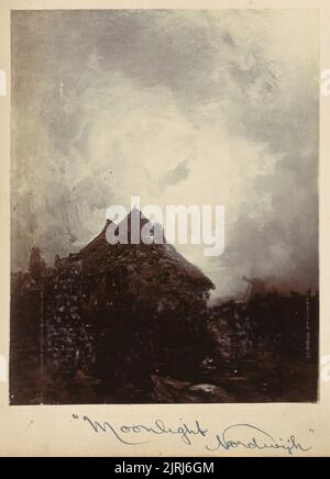 Kopie eines Gemäldes von Petrus van der Velden - 'moonlight', 1870s, von Petrus van der Velden. Stockfoto