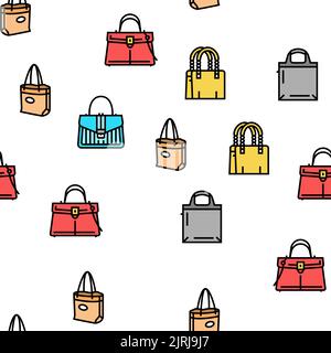 Tasche für Carry Produkte und Waren Vektor nahtlose Muster Stock Vektor