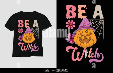 Niedliche Halloween-Tag Spezial-T-Shirt Grafik mit „Halloween“ Design-Vektor Grafik-Design-T-Shirt, mag, Aufkleber, Wandmatte, etc. Design-Vektor Grafik Stock Vektor