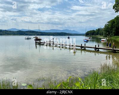 Ein Sommertag am Simssee Stockfoto