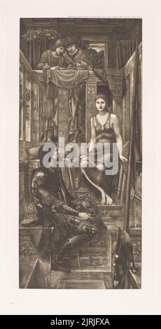 König Cophetua und die Bettelmädchen. Aus dem Portfolio: Die Arbeit von E. Burne-Jones., 1884, Großbritannien, von Edward Burne-Jones, The Berlin Photographic Company. Stockfoto