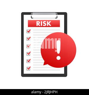 Risikomanagement. Finanzmanagement-Konzept. Risikostufe. Vektorgrafik. Stock Vektor