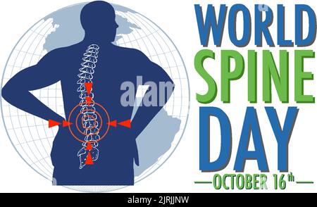 Illustration zum World Spine Day Banner Stock Vektor