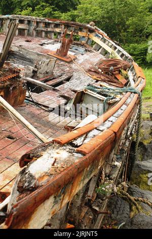 Schiffswracks, Salen Bay, Isle of Mull, Argyll, Schottland, VEREINIGTES KÖNIGREICH Stockfoto