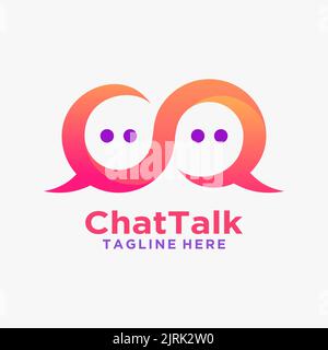 Logo für den Unendlichen Chat Stock Vektor