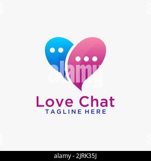 Logo „Love Chat“ Stock Vektor