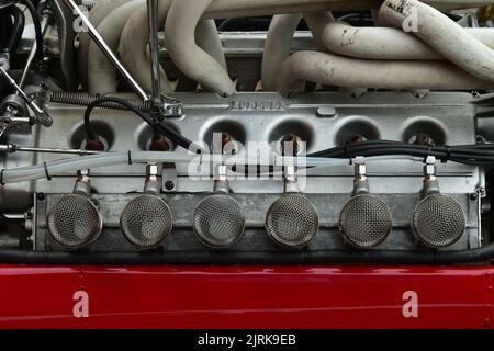 Jean-François Decaux, Ferrari 312-68, V12 Motor, Eine Auswahl aus der illustren Vergangenheit von Ferrari, eine Mischung aus Sportwagen, GT Racers und Formel 1, 75 Stockfoto