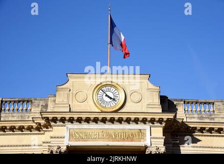 Paris (Frankreich): Die französische Nationalversammlung im 7.. Arrondissement Stockfoto