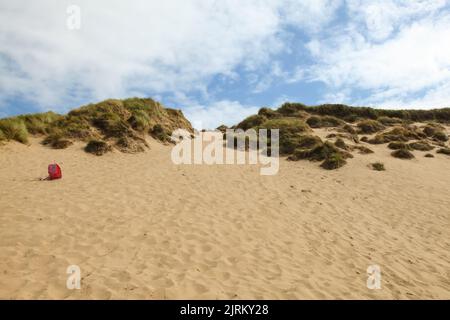 Dune of Doom, Woolacombe Bay Beach, North Devon, England, Großbritannien, August 2022 Stockfoto