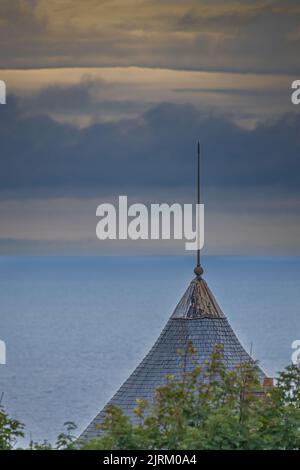 Ault Onival, le phare, la plage, Stockfoto