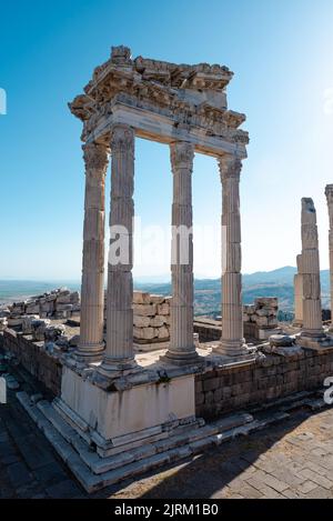 Alte Stadt Pergamon (Bergama) in izmir Stadt der Türkei, alte griechische Zivilisation, archäologische Stätte in der türkei Stockfoto