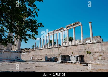 Alte Stadt Pergamon (Bergama) in izmir Stadt der Türkei, alte griechische Zivilisation, archäologische Stätte in der türkei Stockfoto