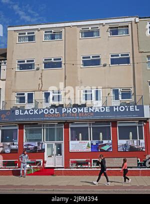 Blackpool Promenade Hotel, Zimmer am Strand, 277-279 Promenade Central, Blackpool, Lancashire, England, UK, FY1 6AJ Stockfoto