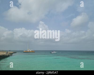 Atemberaubende Landschaften von Aruba mit Blick auf die Insel Aruba Stockfoto