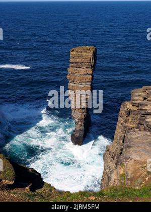 Castle of North Gaulton Sea Stack, Yesnaby, Orkney Stockfoto