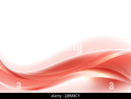 Helle, weiche, unscharfe Wellen, abstrakter Hintergrund. Lebende Korallenfarbe des Jahres 2019 Vektor-Design Stock Vektor