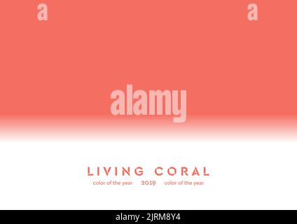 Living Coral Trendfarbe 2019 abstrakten Hintergrund. Vektorgrafik Stock Vektor