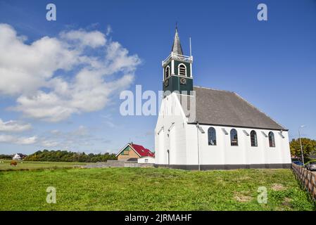 Texel, Niederlande. August 2022. Die Seemannskirche in Oudeschild auf der Insel Texel. Hochwertige Fotos Stockfoto