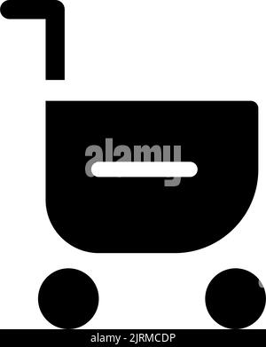 Artikel aus dem Warenkorb entfernen schwarzes Glyph ui-Symbol Stock Vektor