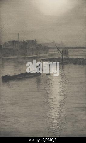 Von der Waterloo Bridge: Sonne platzt durch Nebel, c.. 1924-27, von Christopher Nevinson. Geschenk von Sir John Ilott, 1964. Stockfoto