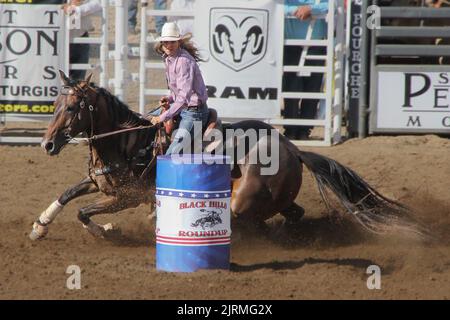 2022 Belle Fourche, SD-Rodeo! Stockfoto