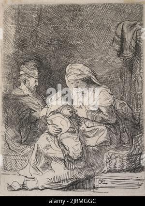 Die Heilige Familie., um 1632, Niederlande, von Rembrandt van Rijn. Geschenk von Sir John Ilott, 1967. Stockfoto
