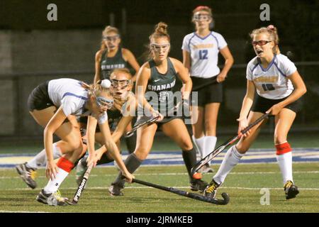 Field Hockey ist ein sehr wettbewerbsfähiger Sport. Stockfoto