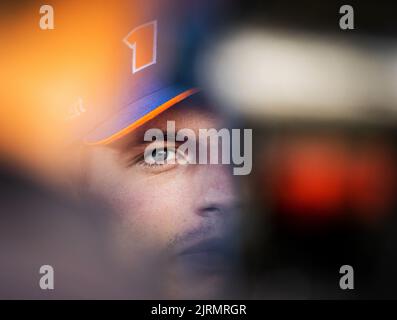 SPA - Max Verstappen (Oracle Red Bull Racing) auf der Rennstrecke Spa-Francorchamps im Vorfeld des Grand Prix von Belgien. REMKO DE WAAL Stockfoto