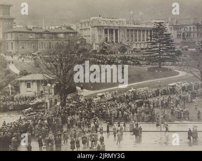 Beerdigung von RT. Hon. William Ferguson Massey, P.C., M.P., 1925, Wellington, Hersteller unbekannt. Geschenk von Frau AM Morris, Datum unbekannt. Stockfoto