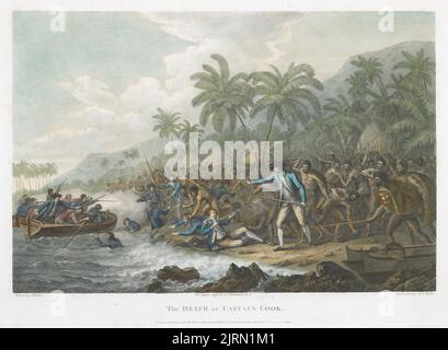 Der Tod von Captain Cook, 1785, durch Francesco Bartolozzi, William Byrne, John Webber. Geschenk von Horace Fildes, 1937. Stockfoto