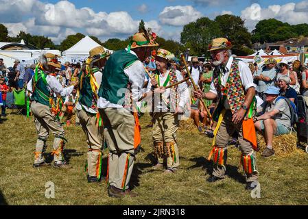 Bridport, Dorset, Großbritannien. 25.. August 2022. Wyld Morris tritt auf der Melplash Show in Bridport in Dorset auf, die nach einer Lücke von drei Jahren aufgrund der Covid-19-Pandemie zurückkehrt. Bildnachweis: Graham Hunt/Alamy Live News Stockfoto