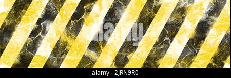 Warnschild. Im Hintergrund im Bau. Stockfoto