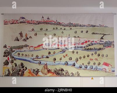 Site archéologique de Déols, Indre, Frankreich Stockfoto