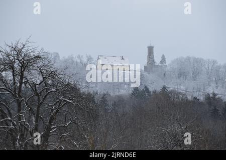 Spaichingen im Schnee Stockfoto