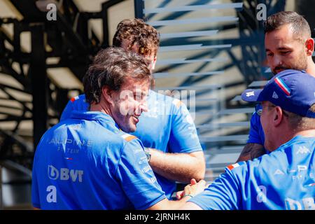 ALONSO Fernando (SPA), Alpine F1 Team A522, Portrait während des Formel 1 Rolex Grand Prix von Belgien 2022, 14. Lauf der FIA Formel 1 Weltmeisterschaft 2022 vom 26. Bis 28. August 2022 auf dem Circuit de Spa-Francorchamps, in Francorchamps, Belgien - Foto Paul Vaicle / DPPI Stockfoto